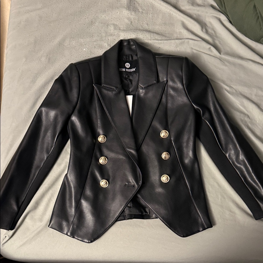 Black Double-Breasted Girl’s Jacket